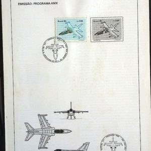 Edital 1985 25 Programa AMX Avião Com Selo CBC SP São José dos Campos