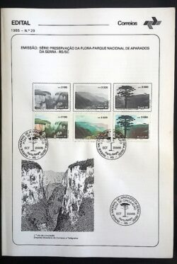 Edital 1985 29 Aparados da Serra Com Selo CBC RS