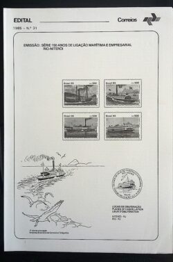 Edital 1985 31 Ligacao Maritima Rio Niteroi Navio Sem Selo