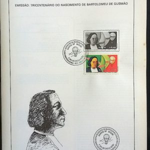 Edital 1985 39 Bartolomeu Gusmão Com Selo CBC SP Santos