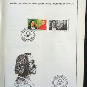 Edital 1985 39 Bartolomeu Gusmao Com Selo Lado CBC SP Santos
