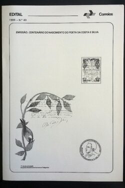 Edital 1985 40 Poeta Costa e Silva Sem Selo