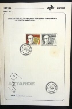 Edital 1986 17 Ernesto Simões Filho Com Selo CBC BA Salvador