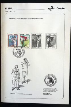Edital 1986 23 Trajes Uniformes Militares Com Selo CBC DF Brasília