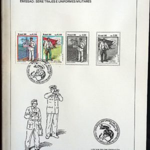 Edital 1986 23 Trajes Uniformes Militares Com Selo CBC DF Brasília