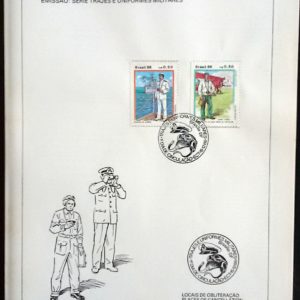 Edital 1986 23 Trajes Uniformes Militares Com Selo Sobreposto CBC DF Brasília