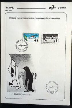 Edital 1987 03 FAB Programa Antártico Com Selo CBC RJ