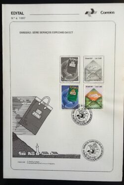 Edital 1987 04 Servicos Especiais ECT Malote Carta Com Selo CBC DF Brasília