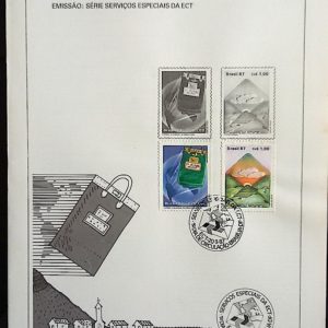 Edital 1987 04 Servicos Especiais ECT Malote Carta Com Selo CBC DF Brasília