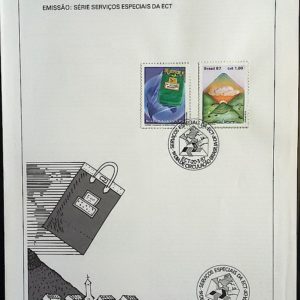 Edital 1987 04 Servicos Especiais ECT Malote Carta Com Selo Sobreposto CBC DF Brasília