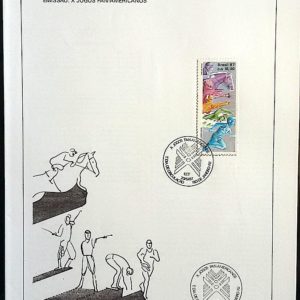 Edital 1987 06 Jogos Pan Americanos Com Selo Sobreposto CBC RJ