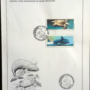 Edital 1987 07 Fauna Tartaruga Baleia Com Selo CBC BA Salvador