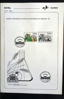 Edital 1987 10 Instituto Agrônomo Campinas Com Selo CBC SP Campinas