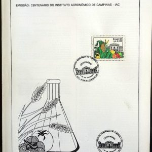 Edital 1987 10 Instituo Agronomo Campinas Com Selo Sobreposto CBC SP Campinas