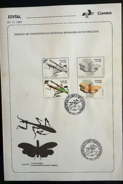 Edital 1987 11 Entomologia Com Selo CBC SP Campinas