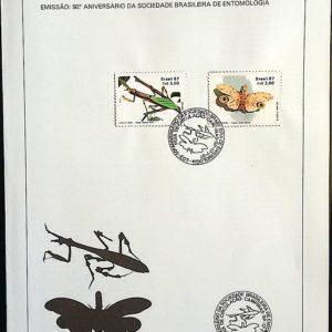 Edital 1987 11 Entomologia Com Selo Sobreposto CBC SP Campinas
