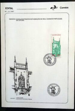 Edital 1987 13 Gabinete Português Leitura Com Selo Sobreposto CBC RJ