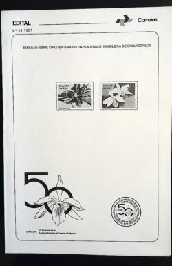 Edital 1987 21 Orquidofilos Sem Selo