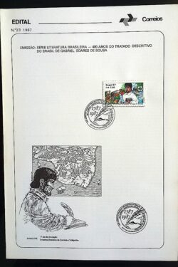 Edital 1987 23 Gabriel Soares de Sousa Com Selo CBC RJ