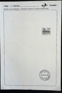 Edital 1988 01 Patrimonio Historico e Artistico Serie Ordinaria Sem Selo