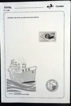 Edital 1988 02 Abertura dos Portos Navio Sem Selo