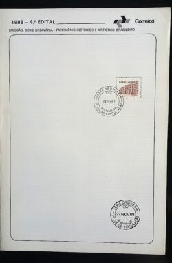Edital 1988 04 Série Ordinária Patrimônio Histórico Com Selo CPD SP