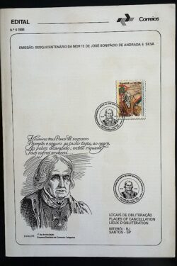 Edital 1988 06 José Bonifácio Com Selo CBC RJ Niteroi