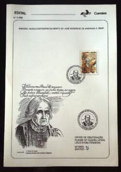 Edital 1988 06 José Bonifácio Com Selo CBC SP Santos