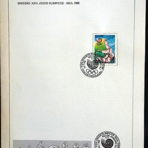 Edital 1988 11 Jogos Olimpicos Seul Judô Com Selo CBC RJ