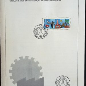 Edital 1988 14 Confederação Nacional Indústria Navio Avião Carro Com Selo CBC DF Brasília
