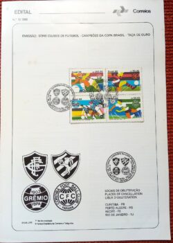 Edital 1988 15 Futebol Grêmio Sport Curitiba Fluminense Com Selo CBC PE Recife