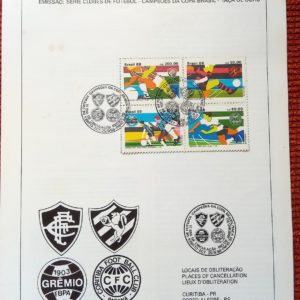 Edital 1988 15 Futebol Grêmio Sport Curitiba Fluminense Com Selo CBC PE Recife