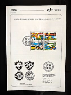 Edital 1988 15 Futebol Grêmio Sport Curitiba Fluminense Com Selo CBC PR Curitiba