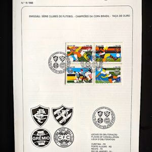 Edital 1988 15 Futebol Grêmio Sport Curitiba Fluminense Com Selo CBC RJ
