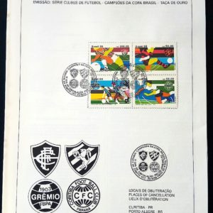 Edital 1988 15 Futebol Grêmio Sport Curitiba Fluminense Com Selo CBC RS