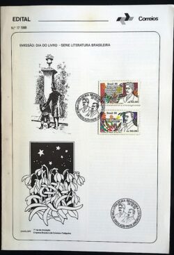 Edital 1988 17 Literatura Brasileira Pompéia Bilac Com Selo CBC RJ
