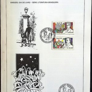 Edital 1988 17 Literatura Brasileira Pompéia Bilac Com Selo CBC RJ