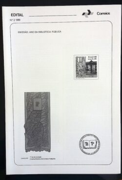 Edital 1989 02 Ano da Biblioteca Pública Sem Selo
