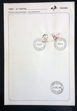 Edital 1989 04 Flora Brasileira Serie Ordinaria Flor Com Selo CPD SP