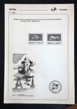 Edital 1989 11 Aerodesporto Santos Dumont Aviao Sem Selo