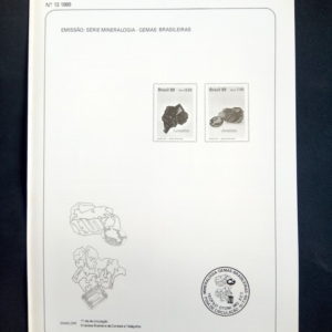 Edital 1989 13 Gemas Brasileiras Mineral Economia Sem Selo