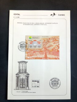 Edital 1989 14 Dia do Selo Brasiliana Espanha Portugal Com Selo CBC RJ
