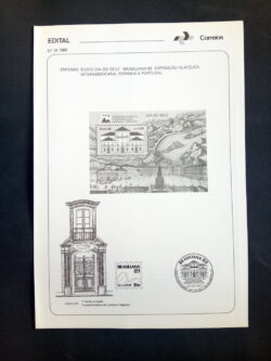 Edital 1989 14 Dia do Selo Brasiliana Espanha Portugal Sem Selo