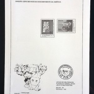 Edital 1989 20 Descobrimento da América UPAEP Sem Selo