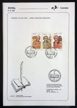 Edital 1989 21 Dia Livro Literatura Brasileira Machado de Assis Com Selo CBC GO