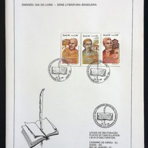 Edital 1989 21 Dia Livro Literatura Brasileira Machado de Assis Com Selo CBC GO