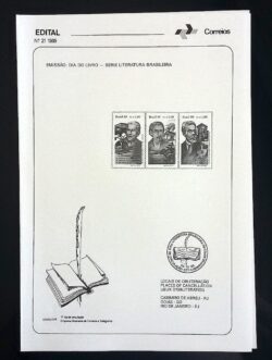 Edital 1989 21 Dia Livro Literatura Brasileira Machado de Assis Sem Selo