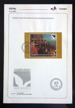 Edital 1989 23 Proclamação da República Com Selo CBC RJ