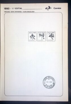 Edital 1990 01 Flora Brasileira Serie Ordinaria Sem Selo