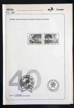 Edital 1990 02 Sociedade Botânica do Brasil Sem Selo